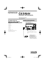 Preview for 1 page of Kenwood CA-SR20V Instruction Manual