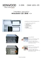 Preview for 1 page of Kenwood CAW-1201-05 Installation Manual