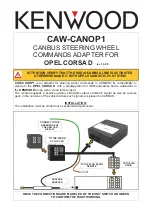 Предварительный просмотр 1 страницы Kenwood CAW-CANOP1 Manual