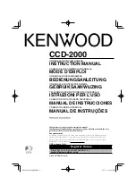 Предварительный просмотр 1 страницы Kenwood Ccd2000 Instruction Manual