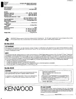 Предварительный просмотр 30 страницы Kenwood CD-323M Instruction Manual