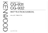 Предварительный просмотр 1 страницы Kenwood CG-931 Instruction Manual