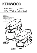 Kenwood Chef KVC70 Instructions Manual preview