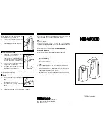 Предварительный просмотр 2 страницы Kenwood CO606 series Instructions