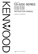 Kenwood CS-5200 Series Instruction Manual preview