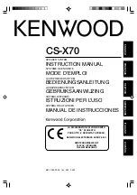 Предварительный просмотр 1 страницы Kenwood CS-X70 Instruction Manual