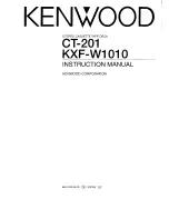 Kenwood CT-201 Instruction Manual preview