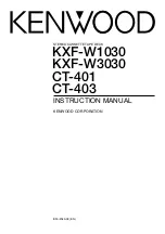 Kenwood CT-401 Instruction Manual preview