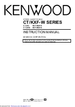 Kenwood CT Series Instruction Manual preview