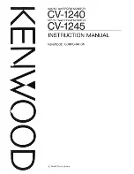 Preview for 1 page of Kenwood CV-1240 Instruction Manual