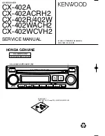 Kenwood CX-402A Service Manual preview