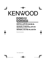 Preview for 1 page of Kenwood DDX-512 - DVD Player With LCD monitor Installation Manual