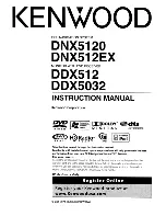 Kenwood DDX-512 - DVD Player With LCD monitor Instruction Manual предпросмотр