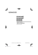 Preview for 1 page of Kenwood DDX3028 Installation Manual