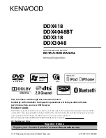 Предварительный просмотр 1 страницы Kenwood DDX3048 Instruction Manual