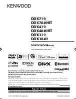 Preview for 1 page of Kenwood DDX3049 Instruction Manual