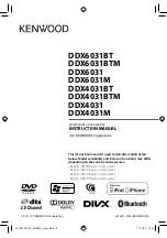 Предварительный просмотр 1 страницы Kenwood DDX4031 Instruction Manual