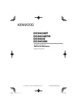 Kenwood DDX4038 Installation Manual preview