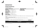 Preview for 1 page of Kenwood DDX5018BT Instruction Manual