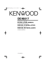 Kenwood DDX6017 Installation Manual preview