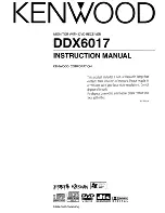 Kenwood DDX6017 Instruction Manual preview