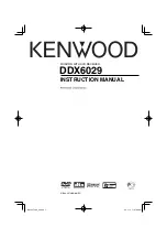 Kenwood DDX6029 Instruction Manual preview