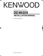 Kenwood DDX6039 Installation Manual preview