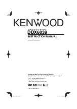 Kenwood DDX6039 Instruction Manual предпросмотр