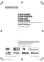 Kenwood DDX630W Instruction Manual preview