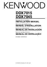 Kenwood DDX7015 - Excelon - DVD Player Installation Manual preview