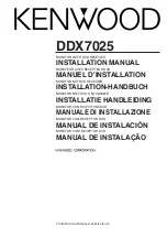 Preview for 1 page of Kenwood DDX7025 Installation Manual