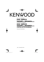 Preview for 1 page of Kenwood DDX7036BT Installation Manual