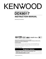 Kenwood DDX8017 - Excelon - DVD Player Instruction Manual preview