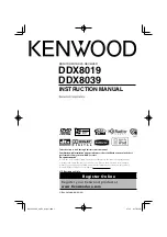 Kenwood DDX8019 Instruction Manual preview