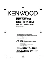 Kenwood DDX8032BT Instruction Manual preview