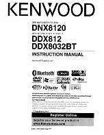 Kenwood DDX812 - Excelon - DVD Player Instruction Manual предпросмотр