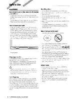 Предварительный просмотр 6 страницы Kenwood DDX812 - Excelon - DVD Player Instruction Manual