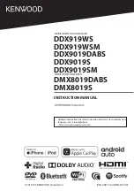 Kenwood DDX9019DABS Instruction Manual preview