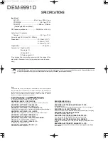 Preview for 9 page of Kenwood DEM-9991D Service Manual