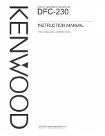 Preview for 1 page of Kenwood DFC-230 Instruction Manual