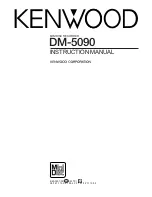 Preview for 1 page of Kenwood DM-5090 Instruction Manual