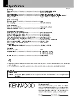 Preview for 52 page of Kenwood DM-SE7 Instruction Manual