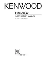 Kenwood DM-SG7 Instruction Manual preview