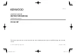 Kenwood DMX6018BT Instruction Manual preview