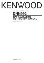 Kenwood DNN992 Instruction Manual preview