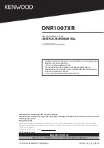 Kenwood DNR1007XR Instruction Manual предпросмотр