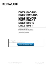 Kenwood DNX3160BT Instruction Manual preview