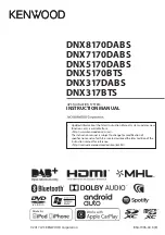 Kenwood DNX317BTS Instruction Manual preview