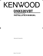 Kenwood DNX520VBT Installation Manual preview