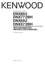 Preview for 1 page of Kenwood DNX572BH Instruction Manual